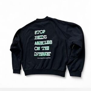 |Local Love Club| Black 100% Cotton Crewneck Sweater Men's Medium